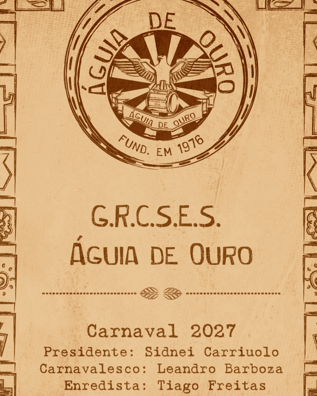 Águia de Ouro anuncia enredo 2027