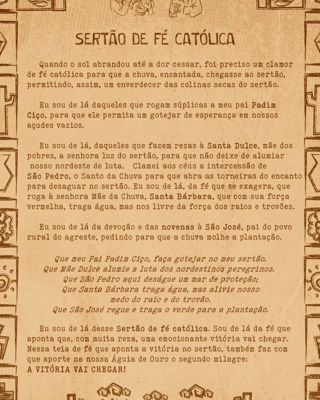 Águia de Ouro anuncia enredo 2027